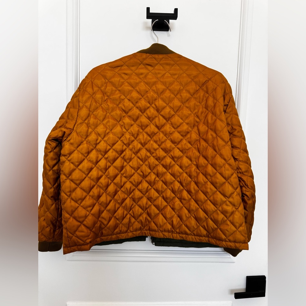 THE GREAT. Multicolor reversible Quilted Bomber Jacket - Picture 8 of 8